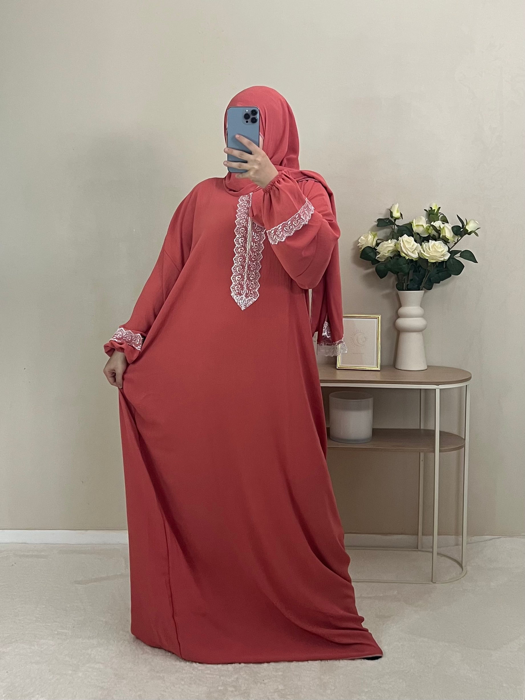 Tenue de prière rose