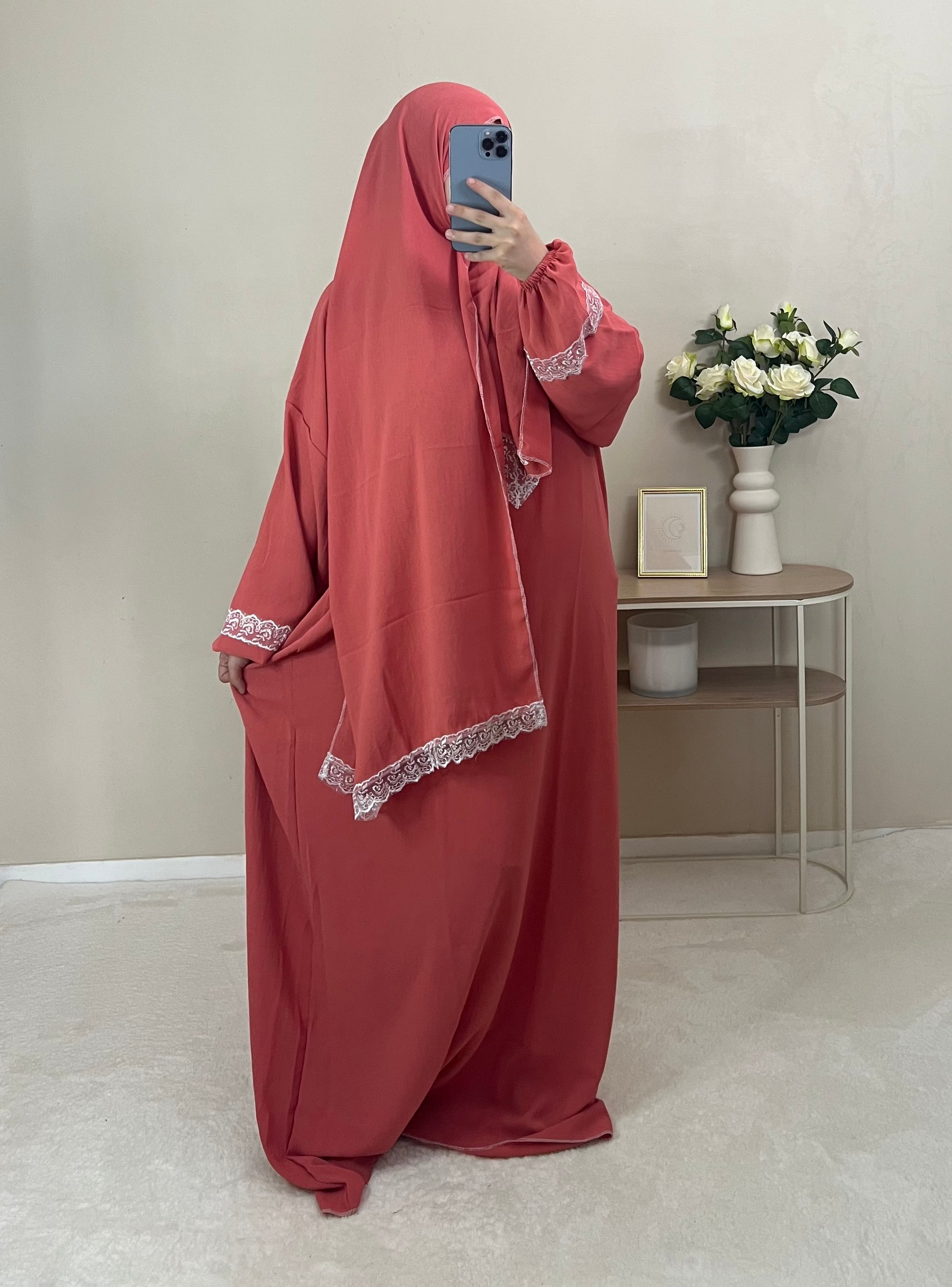 Tenue de prière rose