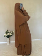 Jilbab Soie De Medine Camel
