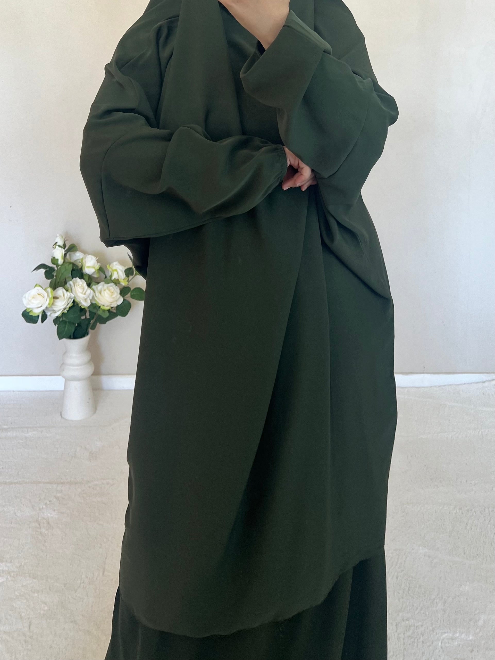 Jilbab Soie De Medine Vert