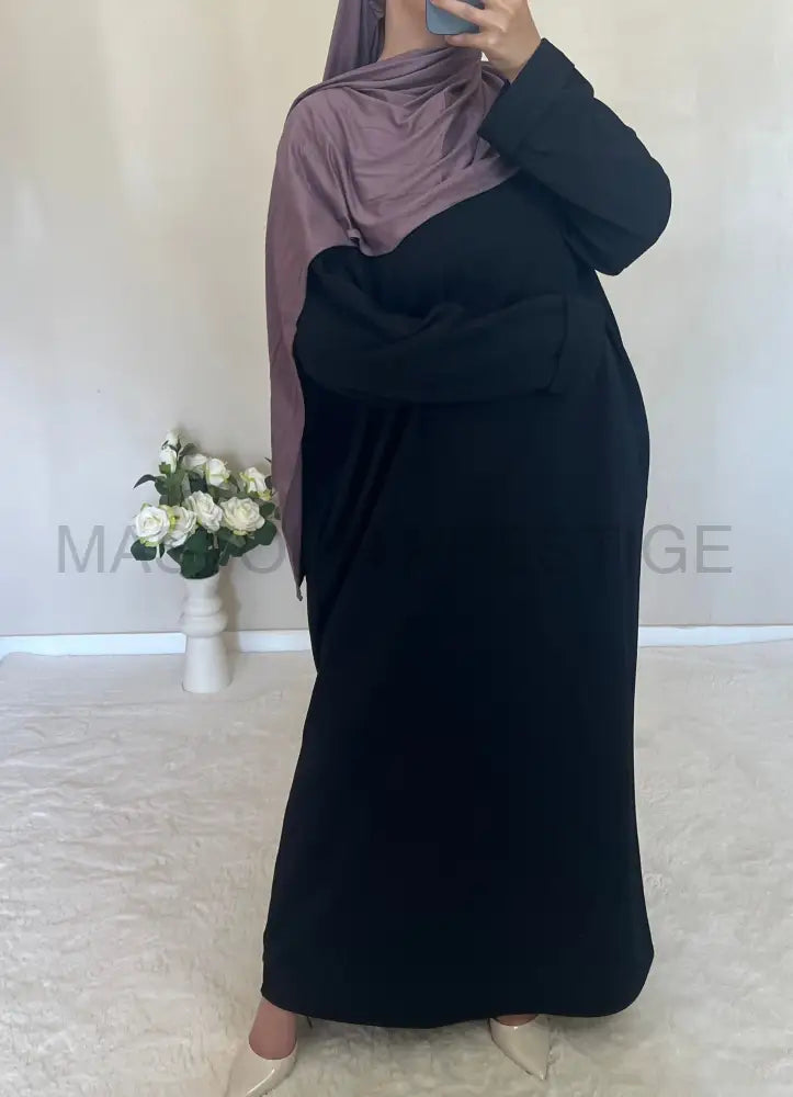 Abaya côtelé à poches