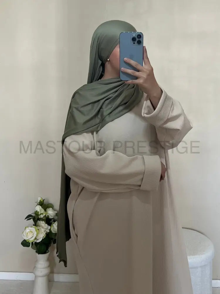 Abaya côtelé à poches