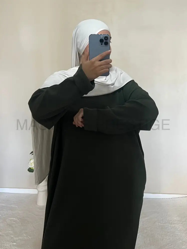 Abaya côtelé à poches