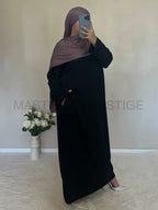 Abaya côtelé à poches