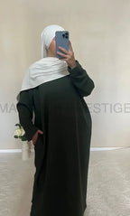 Abaya côtelé à poches