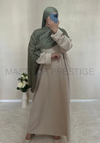 Abaya côtelé à poches