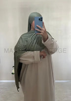 Abaya côtelé à poches