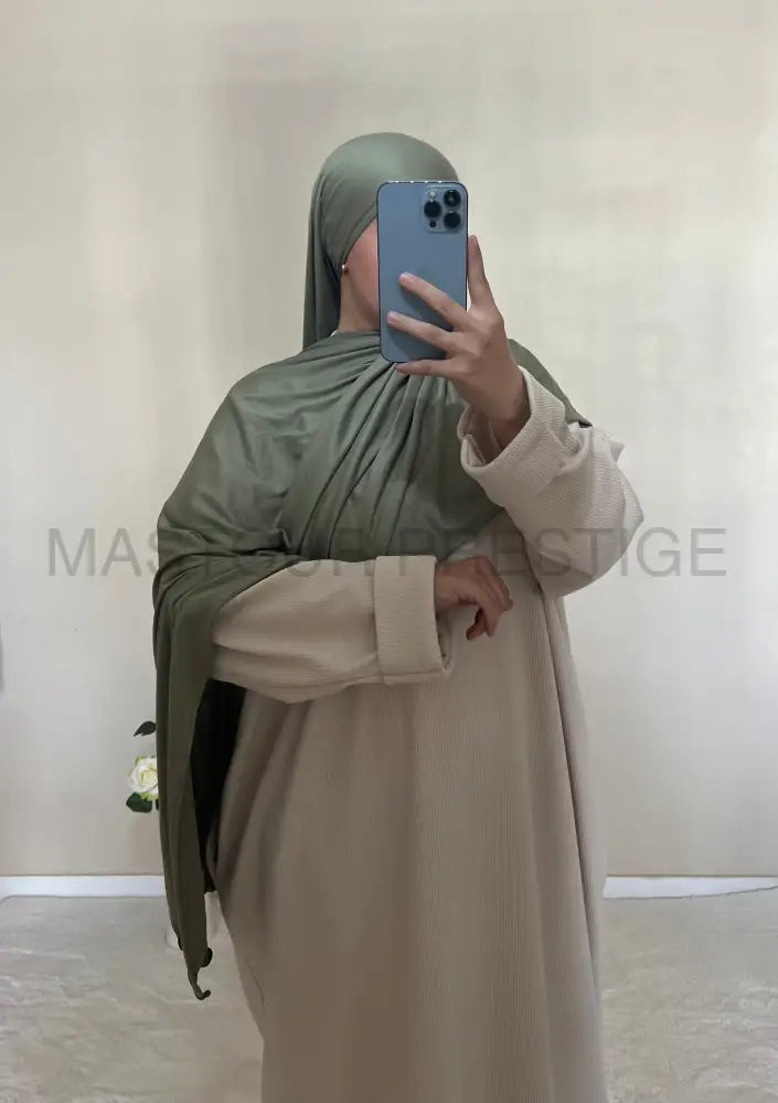 Abaya côtelé à poches