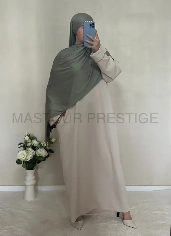 Abaya côtelé à poches