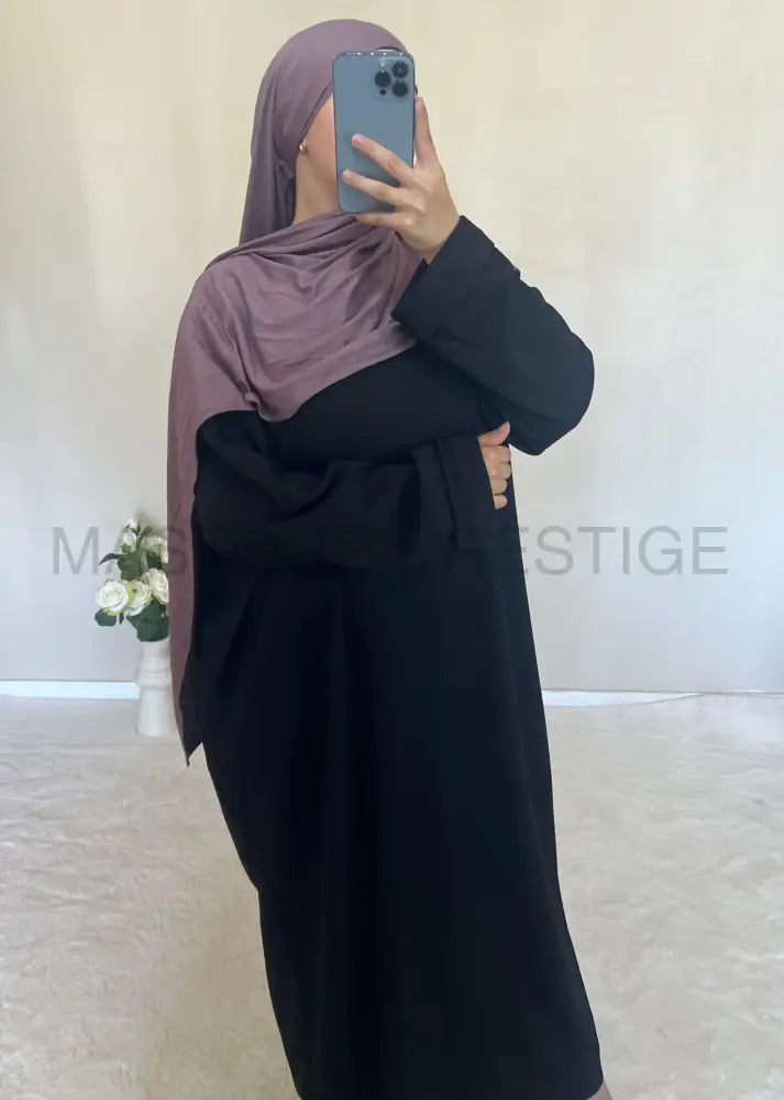 Abaya côtelé à poches