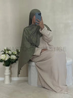 Abaya côtelé à poches