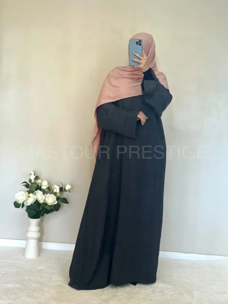 Abaya Selma gris souris