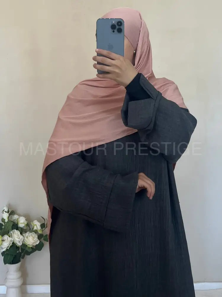 Abaya Selma gris souris