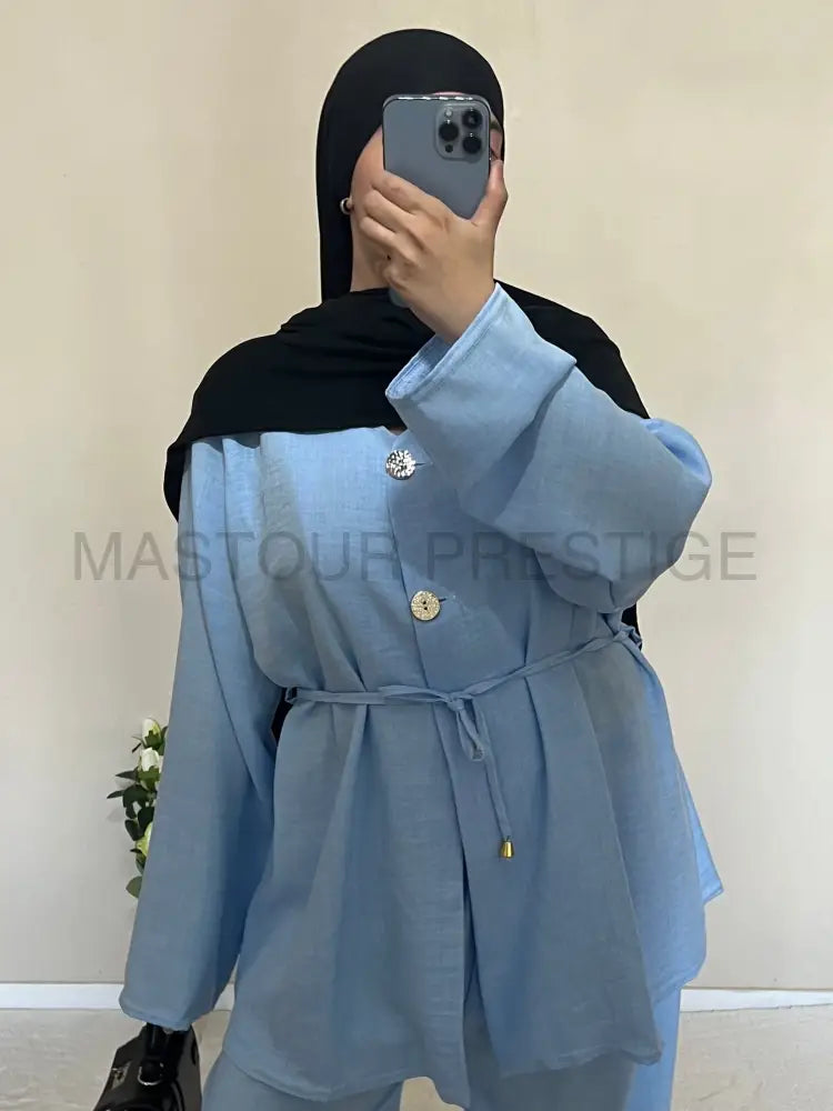 Ensemble 2 boutons Bleu Ciel