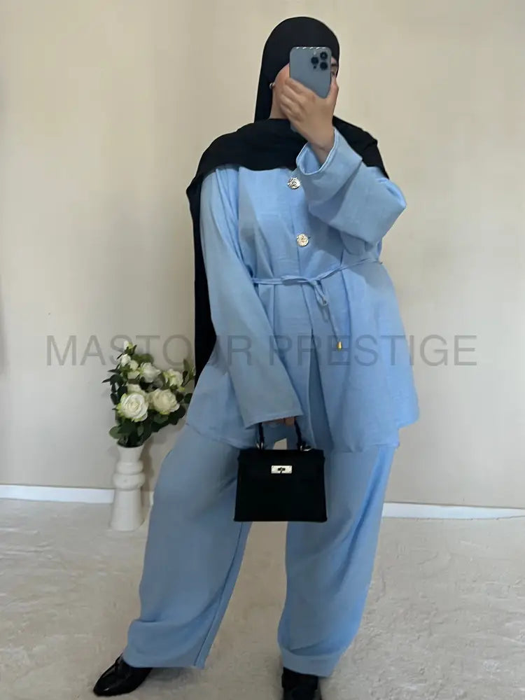 Ensemble 2 boutons Bleu Ciel