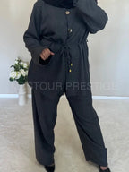 Ensemble 2 boutons gris One size