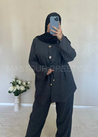 Ensemble 2 boutons gris One size