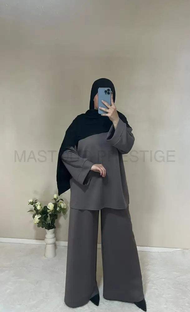 Ensemble Saliha Gris Gray / One size