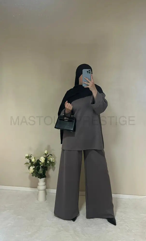 Ensemble Saliha Gris Gray / One size