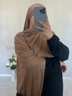 Hijab Jersey bouclé camel