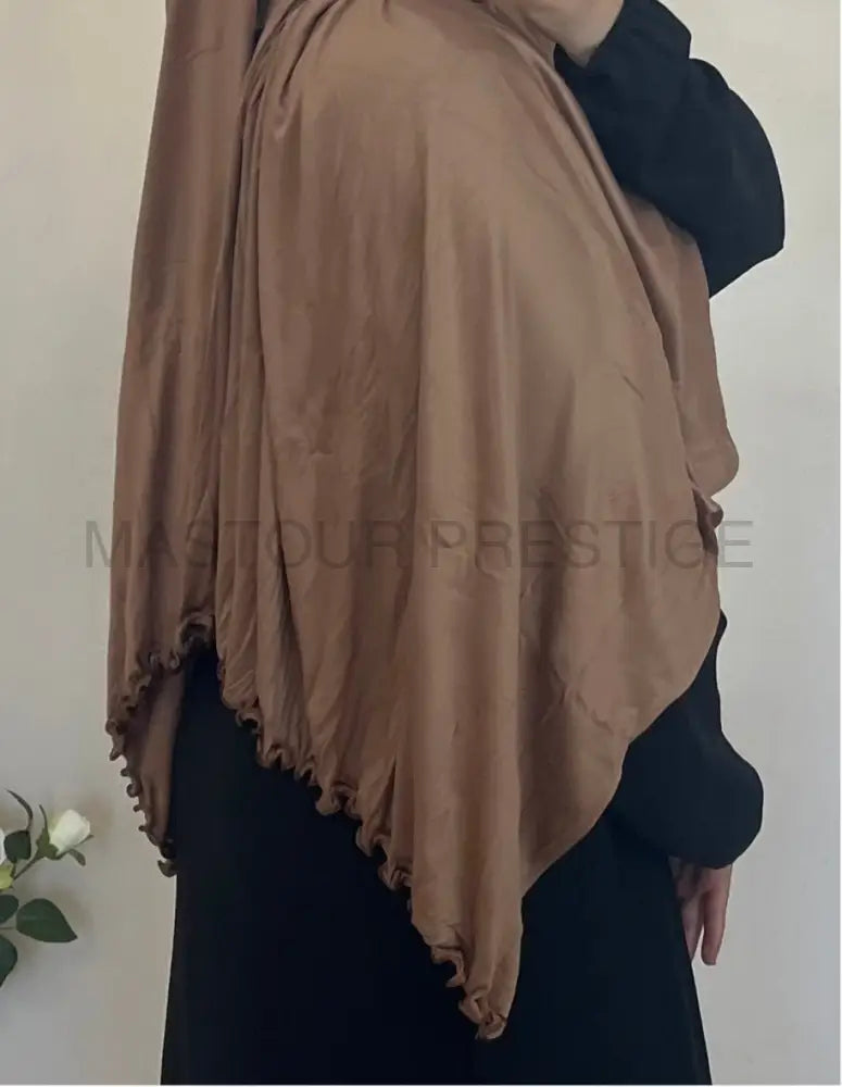 Hijab Jersey bouclé camel