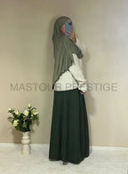 Hijab jersey bouclé olive