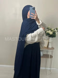 Hijab jersey bouclé XL Navy