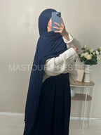 Hijab jersey bouclé XL Navy