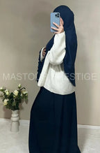 Hijab jersey bouclé XL Navy