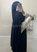 Hijab jersey bouclé XL Navy