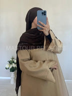 Hijab perlés chocolat