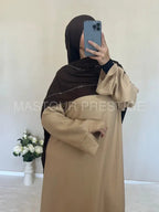 Hijab perlés chocolat