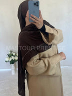 Hijab perlés chocolat