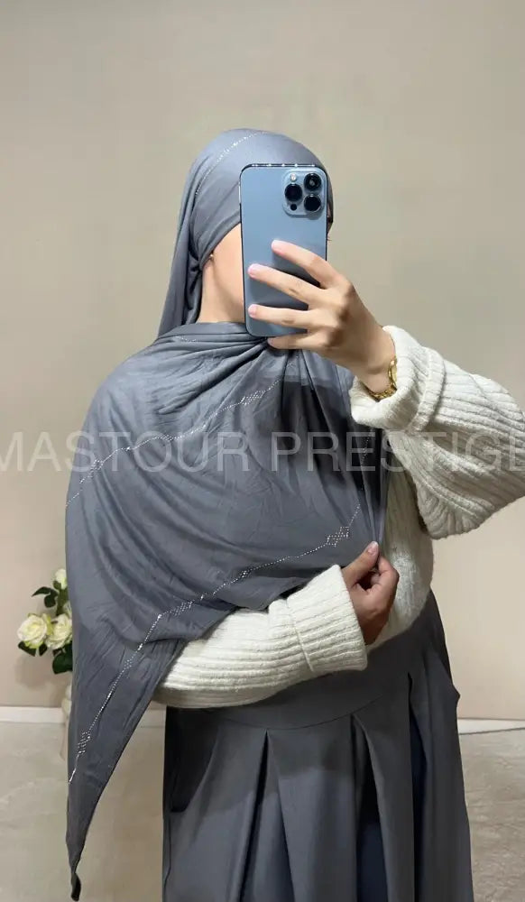 Hijab STRASS GRIS