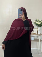 Jersey bouclé XXL bordeaux