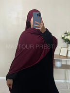 Jersey bouclé XXL bordeaux