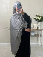 Jersey bouclé xxl Gris