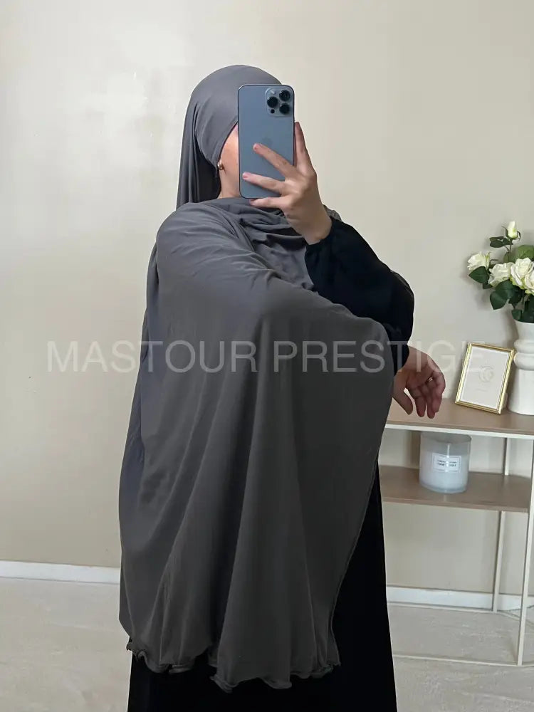 Jersey Bouclé XXL Gris Foncé