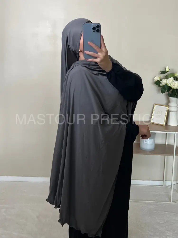 Jersey Bouclé XXL Gris Foncé