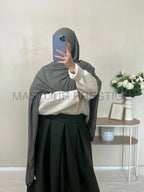 Jersey bouclé xxl kaki