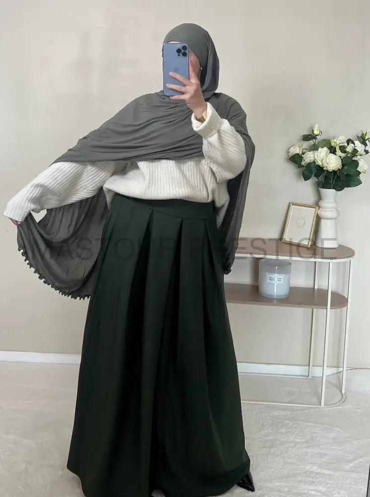 Jersey bouclé xxl kaki