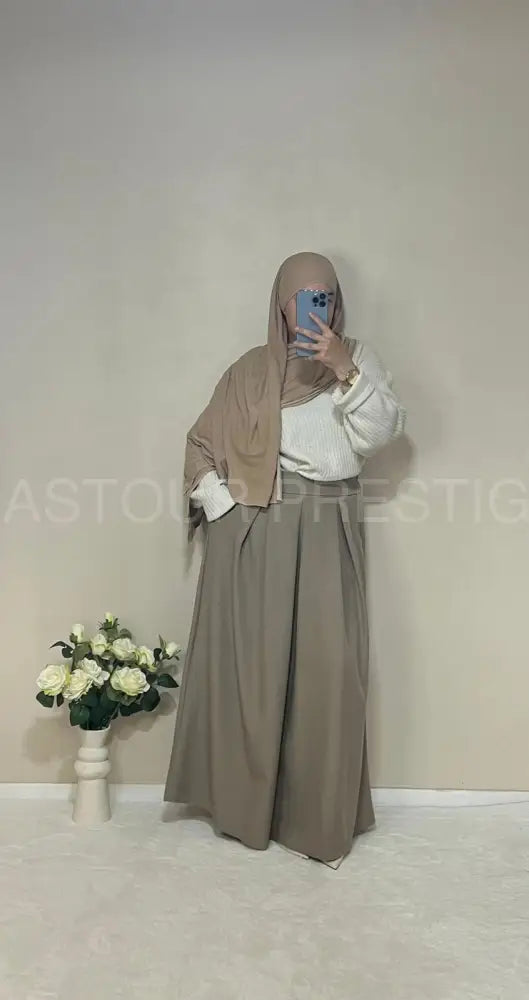 Jupe à poche Zaynab Beige One size