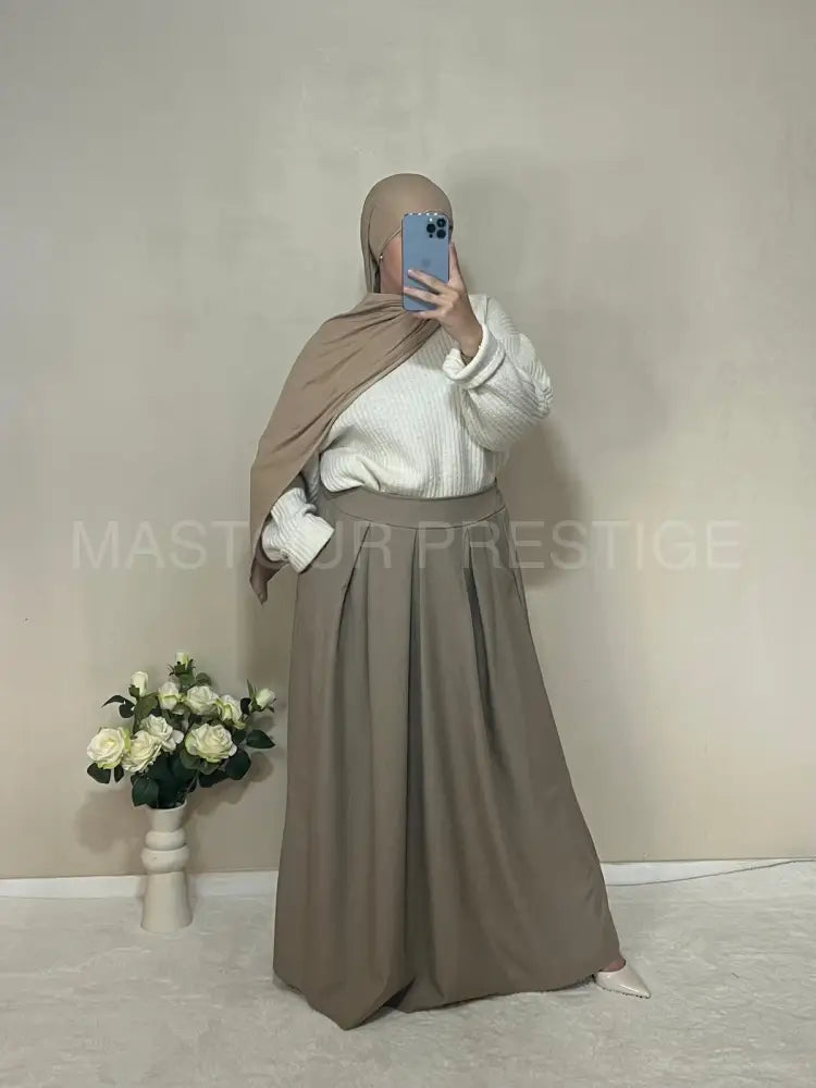 Jupe à poche Zaynab Beige One size