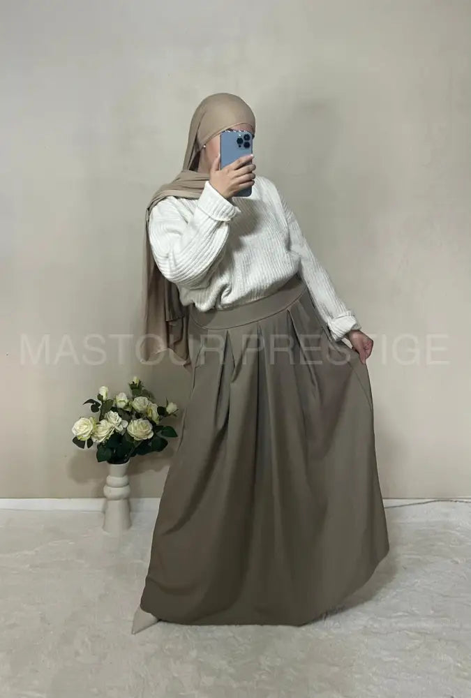 Jupe à poche Zaynab Beige One size
