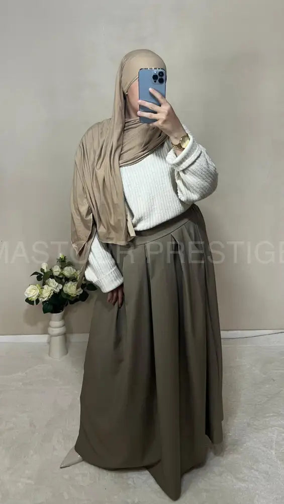 Jupe à poche Zaynab Beige One size