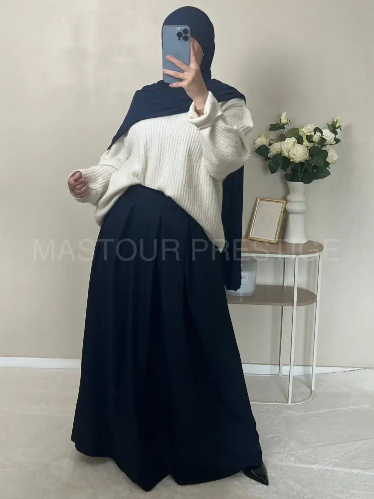 Jupe à poche Zaynab Bleu One size