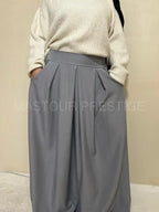 Jupe à poche Zaynab Gris claire One size