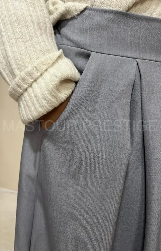 Jupe à poche Zaynab Gris claire One size