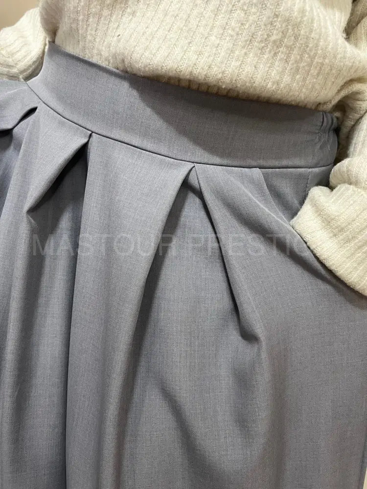 Jupe à poche Zaynab Gris claire One size