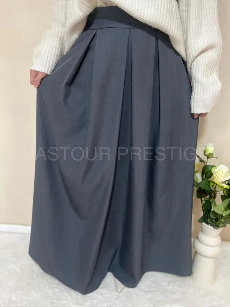 Jupe à poche Zaynab Gris Foncé One size